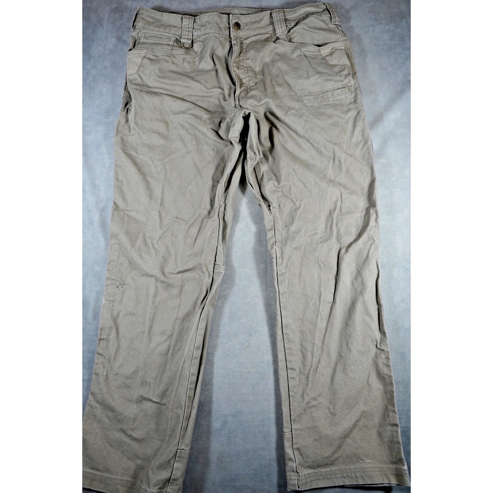 Noble Outfitters Hammer Drill Men's 38x32 Tan Canvas Work Pants Utility HD Cargo